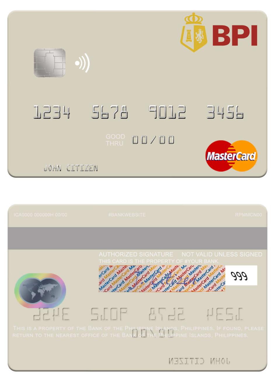 Philippines Bank of the Philippine Islands mastercard